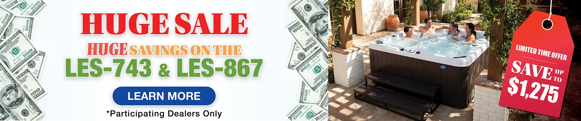 Calspas hot tub being used in a family setting - Westminster